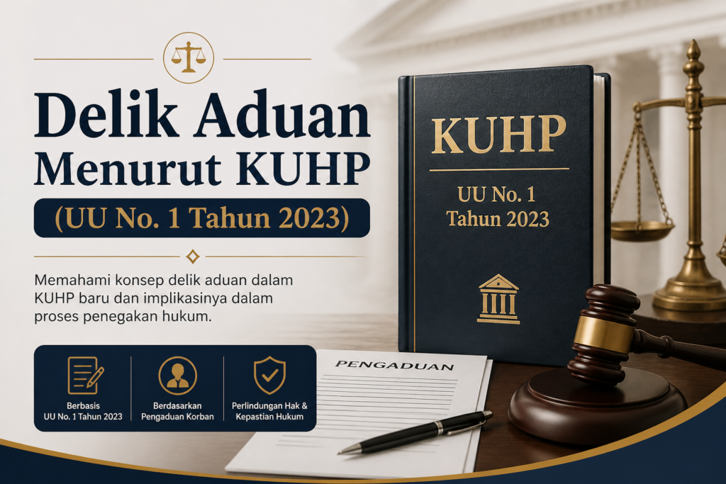 Delik Aduan Menurut KUHP (UU No. 1 Tahun 2023)