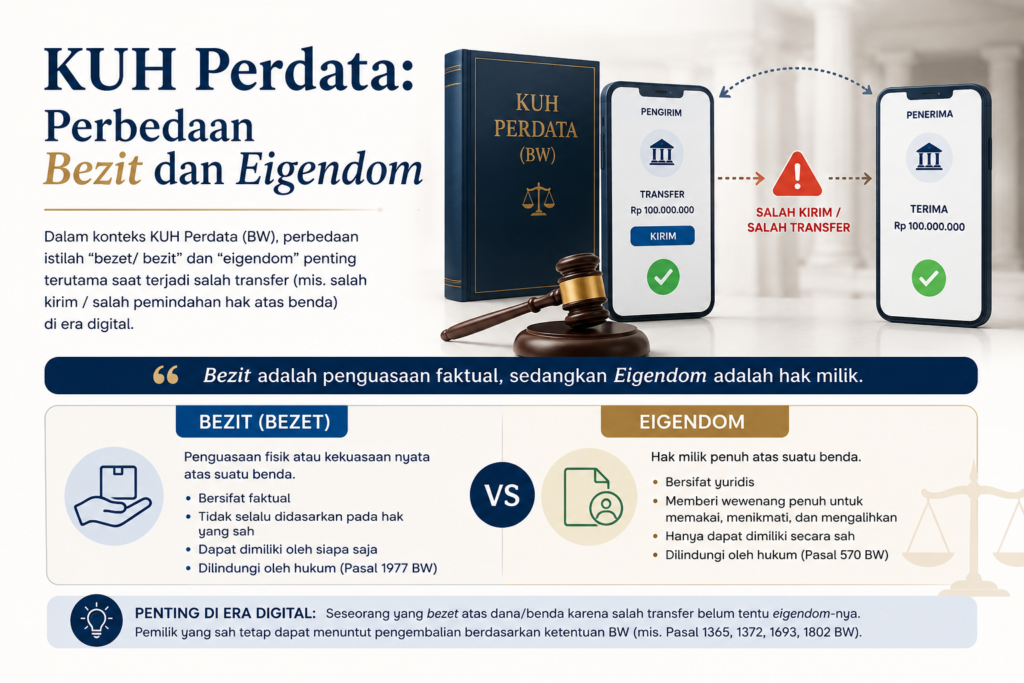 KUH Perdata: Perbedaan Bezit dan Eigendom