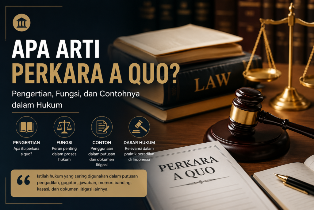 Apa Arti Perkara A Quo?